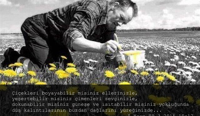 Çiçekleri boyamak